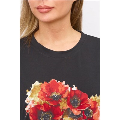 Пижама Red lips (футболка _ брюки) (Черно-красный)