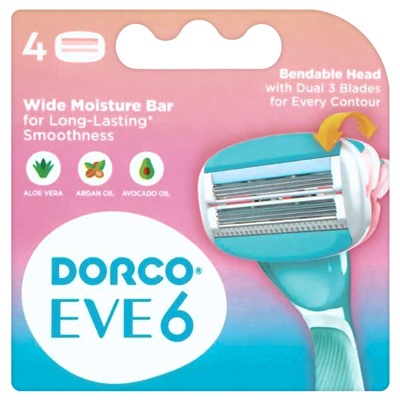 Кассеты для бритвы для ЖЕНЩИН DORCO EVE-6 NEW (4 шт.), LSXC1040