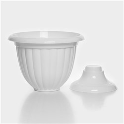 Вазон для цветов «Жасмин», 9 л, d=32.5 см, h=33.7 см, белый