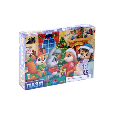 УЦЕНКА Пазл "Праздничный хоровод", 35 деталей