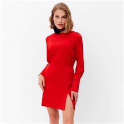 Платье мини женское MINAKU: Silk pleasure, красное, размер 46