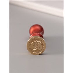 Печать для сургуча с пластиковой ручкой «Венок с буквой A», 2.5×2.5×6.3 см