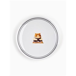 Тарелка плоская керамическая «Котик», d=20 см