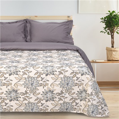 Покрывало гобеленовое Этель «Роскошь», серебряный, 140×200 см, п/э 80%, хлопок 20%, 450 г/м