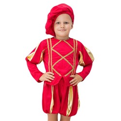Карнавальный костюм «Принц», берет, кофта, шорты, 5-7 лет, рост 122-134 см
