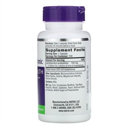 Natrol, пробиотик с ацидофильными бактериями, 1 млрд, 100 капсул