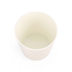 Кашпо для цветов «Золотое напыление», 1.6 л, d=14 см, h=15.5 см, белое, золотистое