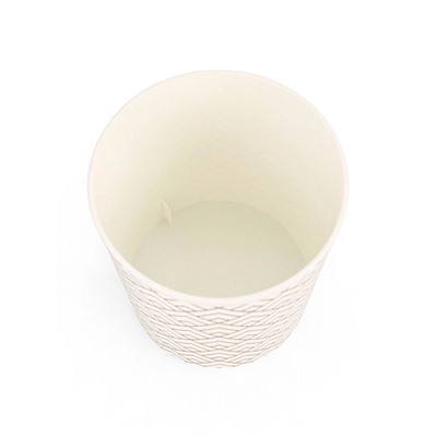 Кашпо для цветов «Золотое напыление», 1.6 л, d=14 см, h=15.5 см, белое, золотистое