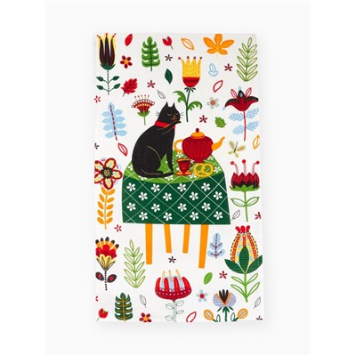 Набор кухонных полотенец Доляна «Тебе», 35×60 см - 4 шт., 100% хлопок