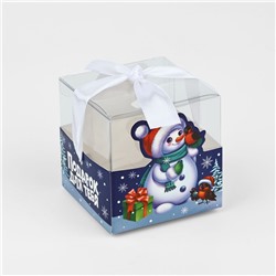 Коробка подарочная новогодняя складная «Снеговик», 7×7×7 см