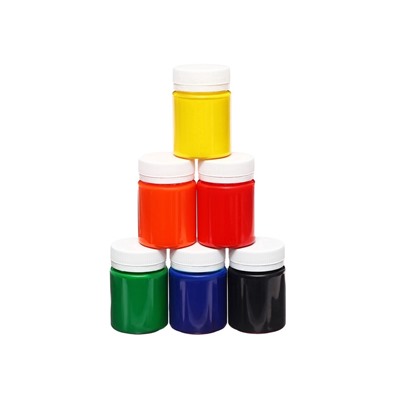 Краска по ткани (шелку), набор 6 цветов × 50 мл, ЗХК Decola «Батик» (резерв 2 штуки × 18 мл), акриловая на водной основе, (4441448)