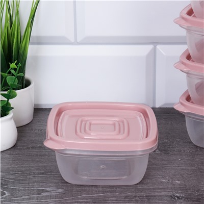 Салатник квадратный 5 штук 290 мл / P6 /уп 96/10x4 см