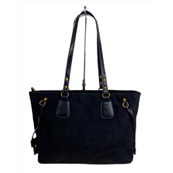 Женская сумка из искусственной замши, цвет черный