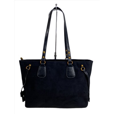 Женская сумка из искусственной замши, цвет черный