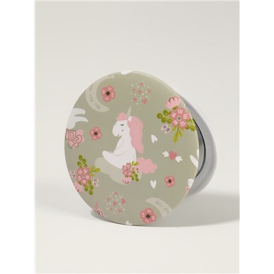 Зеркало складное «Спокойствие», d=7.3 см, с увеличением, оливковое