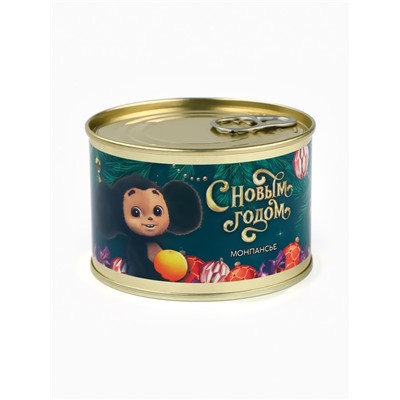 Леденцы монпансье в консервной банке «С Новым годом», Чебурашка