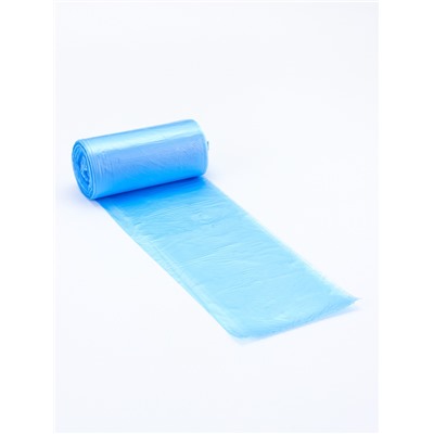 Мешки для мусора в рулоне, 30 л, синие, ПНД, толщина 10 мкм, 50 шт.