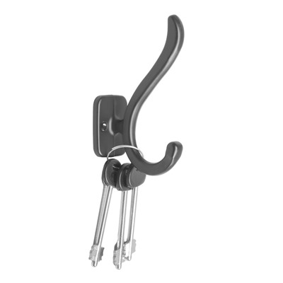 Крючок мебельный CAPPIO SMILE, двухрожковый, цвет черный