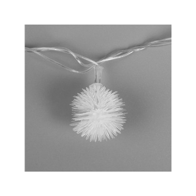 Гирлянда «Нить» 5 м с насадками «Ёжики», IP20, прозрачная нить, 20 LED, свечение мульти (RG/RB), мигание, 220 В