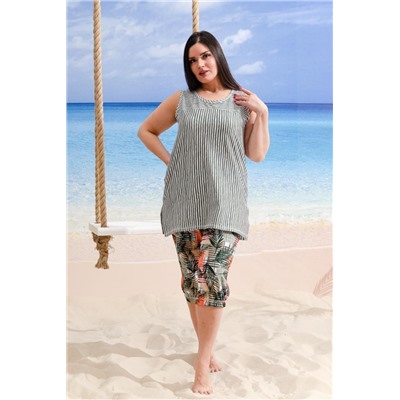 Костюм 9232 (Пальмы хаки)