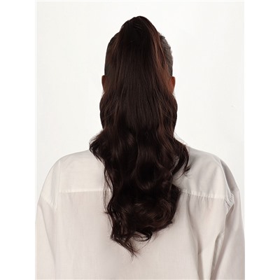 Хвост накладной, волнистый волос, на крабе, 40(±5) см, 150 г, каштановый(#HTY4 А)