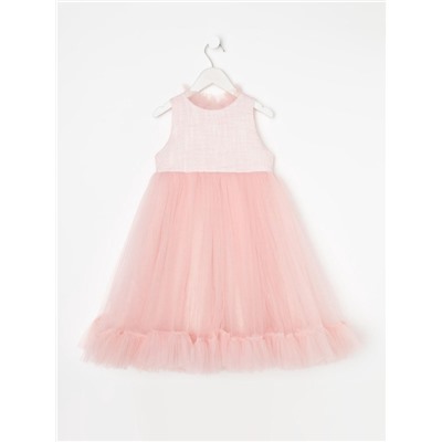 Платье нарядное детское MINAKU: PartyDress со стойкой цвет розовый, р-р 116