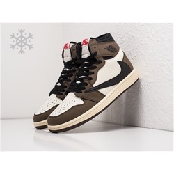 Зимние Кроссовки Nike Air Jordan 1 Mid x Travis Scott