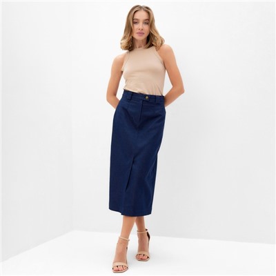 Юбка миди женская MINAKU:Jeans Collection, синяя, размер 44