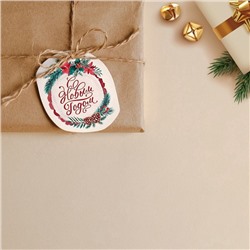 Шильдик новогодний декоративный на подарок «Зимняя сказка», 6.5×7.5 см