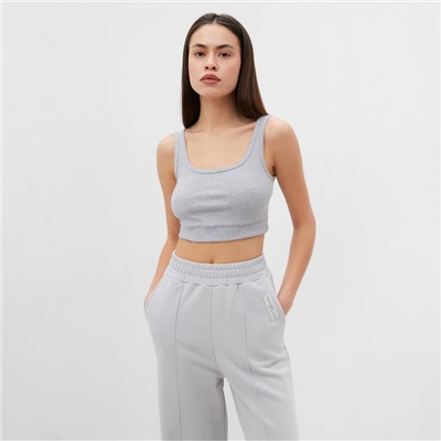 Топ укороченный женский Mist Old School, размер 44, серый