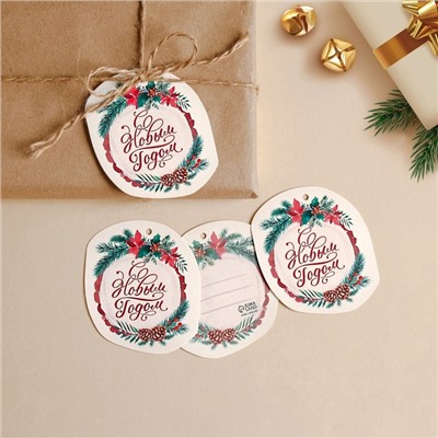 Шильдик новогодний декоративный на подарок «Зимняя сказка», 6.5×7.5 см