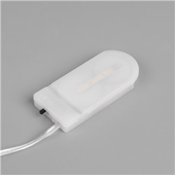 УЦЕНКА Гирлянда «Нить», 1.5 м, роса, с насадками «Шишки и ветки», IP20, 30 LED, батарейки CR2032×2 (в комплекте), серебристая нить, свечение тёплое белое