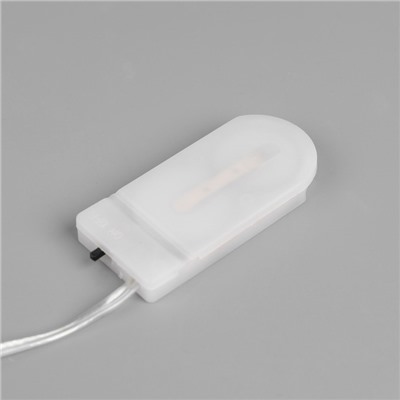 УЦЕНКА Гирлянда «Нить», 1.5 м, роса, с насадками «Шишки и ветки», IP20, 30 LED, батарейки CR2032×2 (в комплекте), серебристая нить, свечение тёплое белое