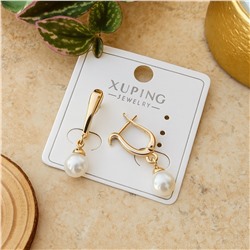 Серьги коллекция "Xuping" покрытие позолота, вставка: искусственный жемчуг, арт.004.029