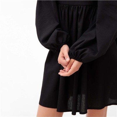 Платье с бантом мини женское MIST Summer time, чёрное, размер 42