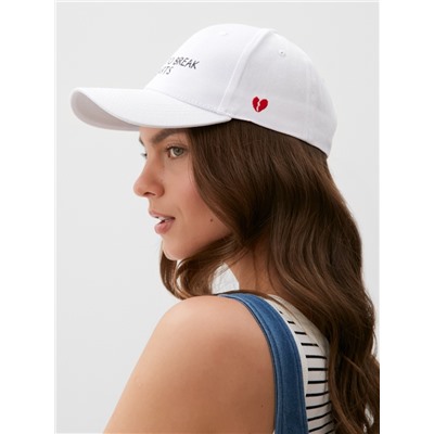 Кепка женская с вышивкой MIST Hearts, белая, размер 56-58
