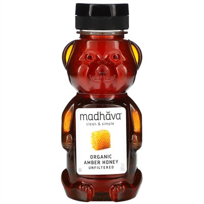 Madhava Natural Sweeteners, Organic Amber Honey, 12 oz (340 g)