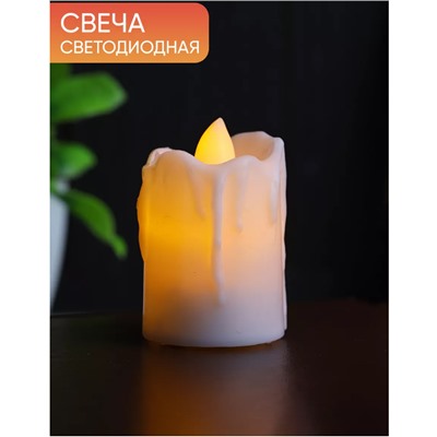 Свеча нвогодняя 6см мерцающая