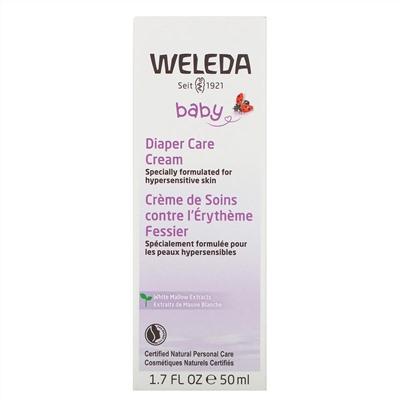 Weleda, Baby, Diaper Care Cream, White Mallow Extracts, 1.7 fl oz (50 ml)