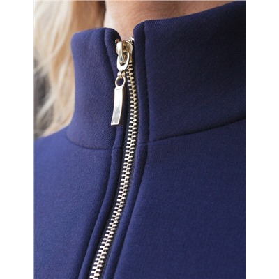 Бомбер среднего объема из эластичного футера трехнитики c начесом