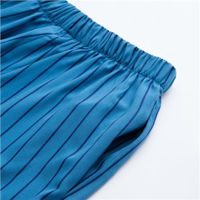 Пижама женская (рубашка, брюки) MINAKU: Light touch, синяя, размер 42