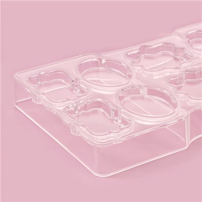 Форма для конфет и шоколада «Рамочка», 10 ячеек, 20×12×2.5 см, прозрачная