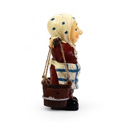 Садовая фигура из полистоуна «Бабушка с ведрами», 20×7×19 см, Greengo