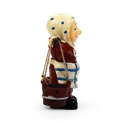 Садовая фигура из полистоуна «Бабушка с ведрами», 20×7×19 см, Greengo