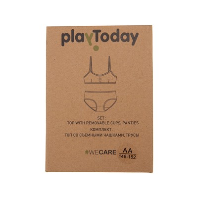 Комплект трикотажный для девочек: топ, трусы