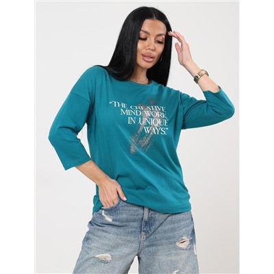 Фрактал - футболка петроль