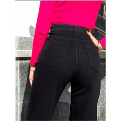 Джинсы МОМ на флисе