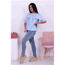 Футболка 4493 (Серо-голубой)