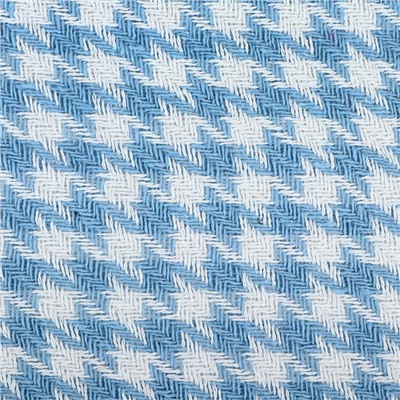 Плед с бахромой «Римский», 140×200 см, голубой, 320 г/м