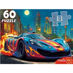 Пазлы 60 "Ночной автомобиль"